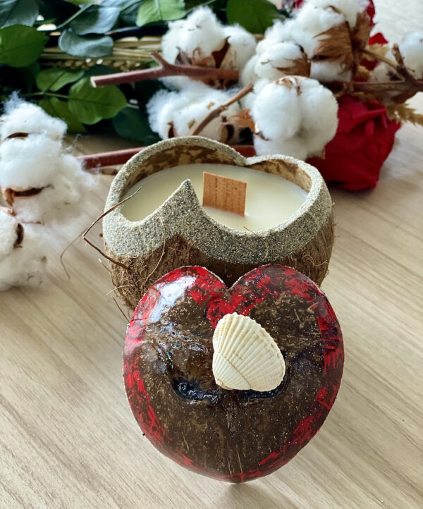 Bougie Coeur Rouge Brillant - My Coco Candle