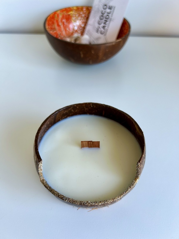 Bougie au Monoï Dans une Noix de Coco - My Coco Candle