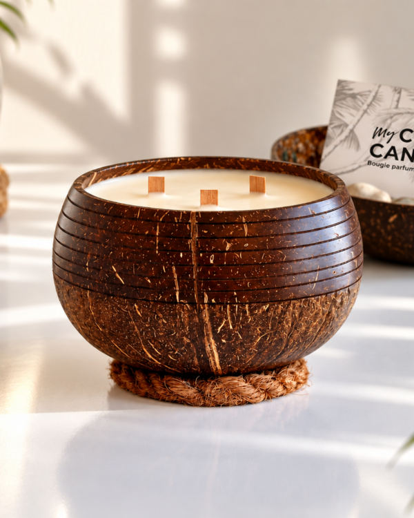 bougie noix de coco polynésie - My Coco Candle