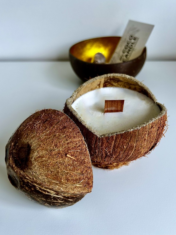 Bougie dans Noix de Coco au Monoï - My Coco Candle