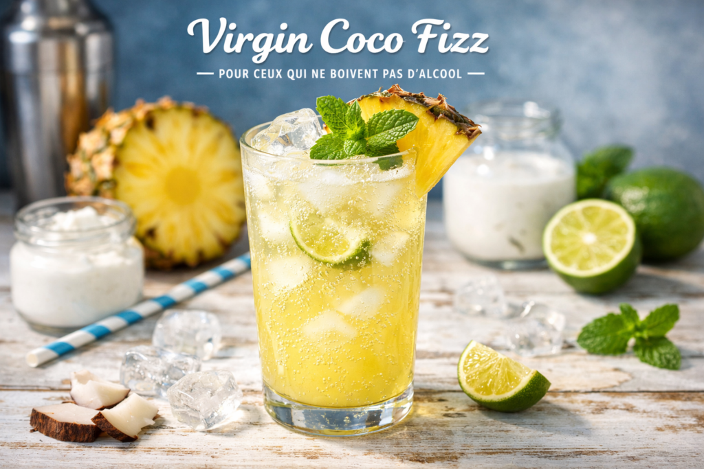Recette Virgin Coco Fizz - Cocktails à la noix de coco