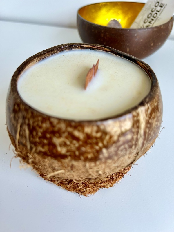 Bougie Coco Nature et Polie au Monoï - My Coco Candle