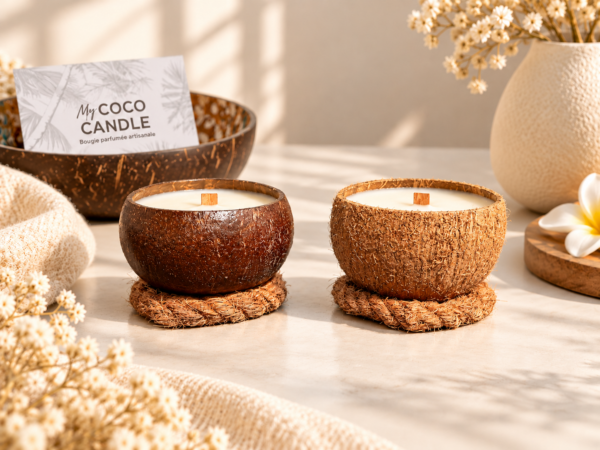 lot de 2 bougies noix de coco - My Coco Candle