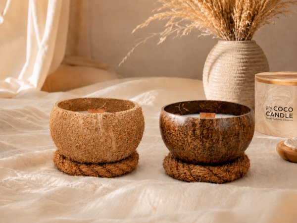 lot de 2 bougies noix de coco