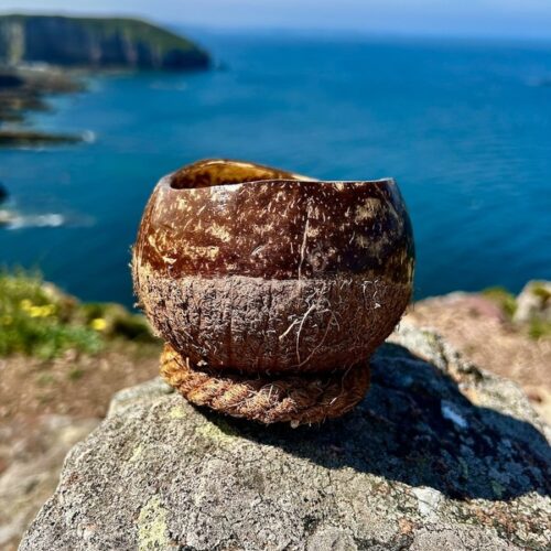 Bougie Végétale dans une Noix de Coco