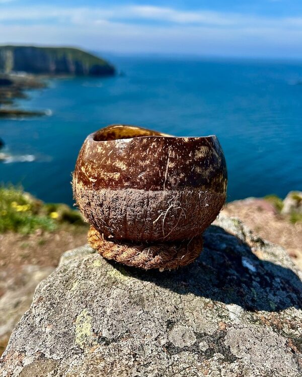 Bougie Végétale dans une Noix de Coco