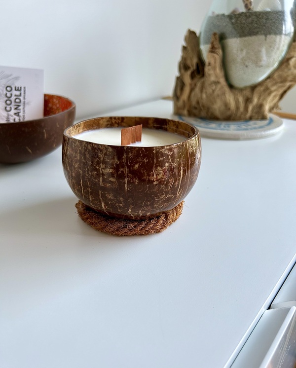 bougie coco polie à la Vanille de Madagascar - My Coco Candle