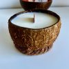 Bougie Éco Bio au Monoï dans Coque de Noix de Coco - My Coco Candle