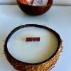 Bougie Éco Bio au Monoï dans Coque de Noix de Coco - My Coco Candle