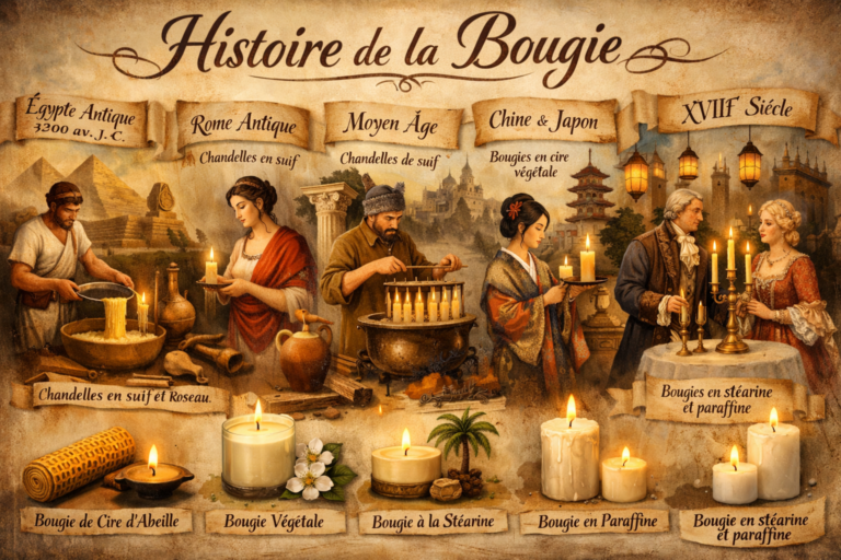 L&rsquo;histoire de la bougie : évolution fascinante de l’Antiquité à aujourd’hui