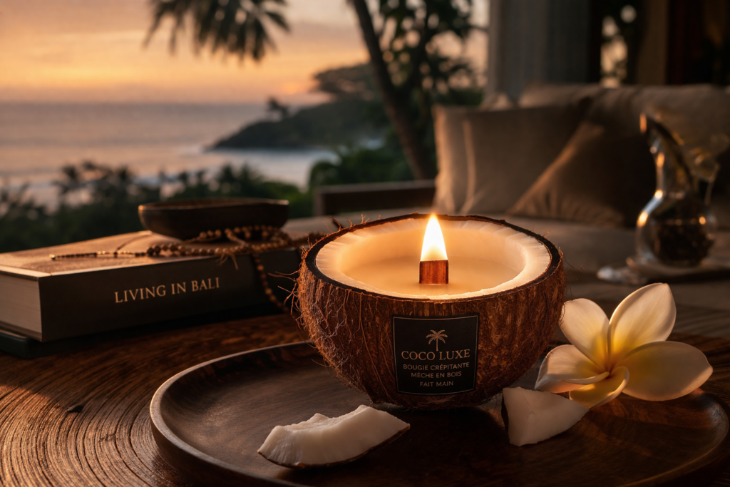 bougie mèche bois - My Coco Candle