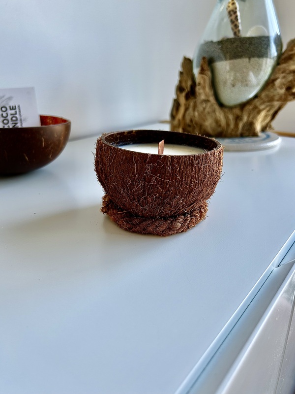 bougie artisanale parfumée à la Noix de Coco naturelle - My Coco Candle