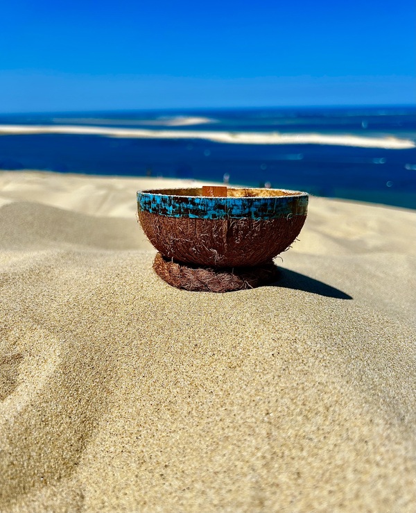 bougie cire végétale dans Noix de Coco naturelle