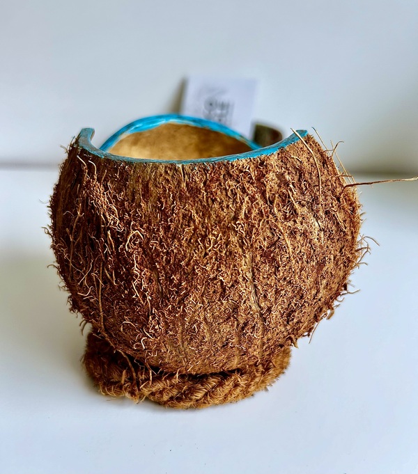 Bougie Coulée dans une Coque de Noix de Coco