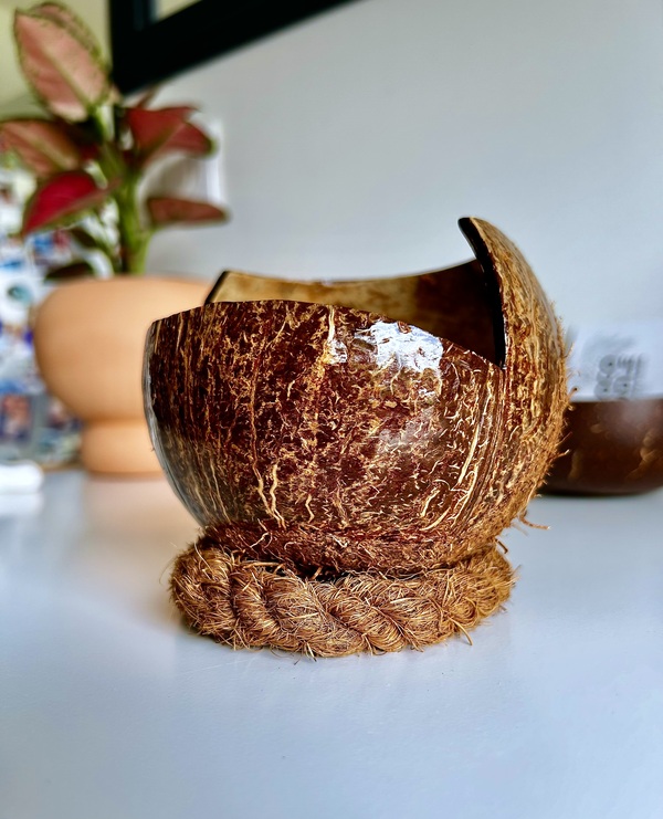 Bougie Faite Main Coulée dans une Noix de Coco - My Coco Candle