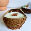 Bougie Artisanale Parfumée dans une Noix de Coco