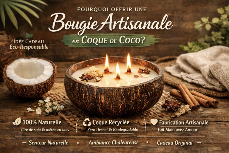 Idée cadeau éco-responsable : pourquoi offrir une bougie artisanale en coque de coco ?
