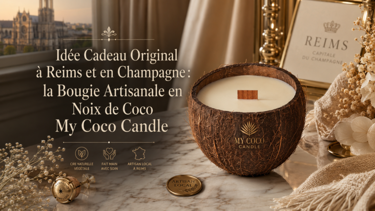 Idée Cadeau Original à Reims et en Champagne : la Bougie Artisanale en Noix de Coco My Coco Candle