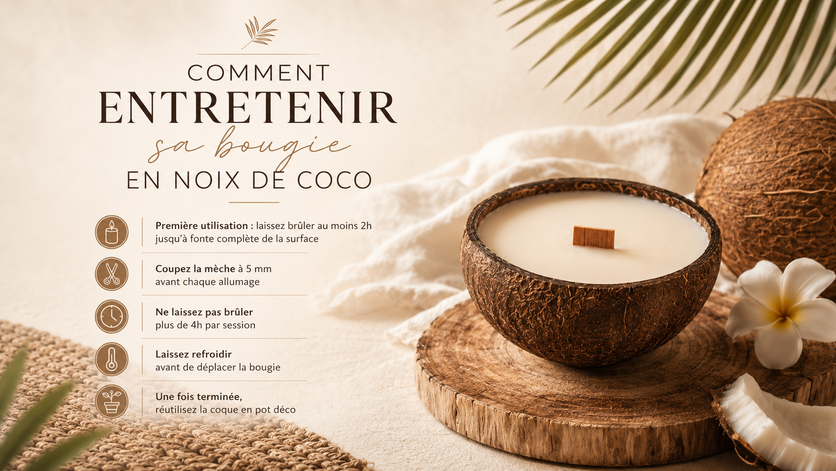 entretenir bougie noix de coco - My Coco Candle