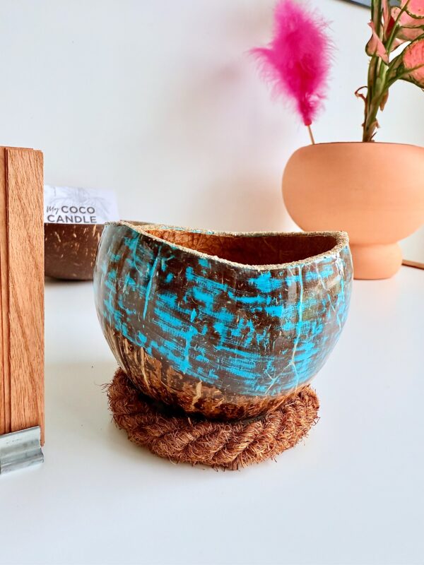 bougie coco bleue - My Coco Candle