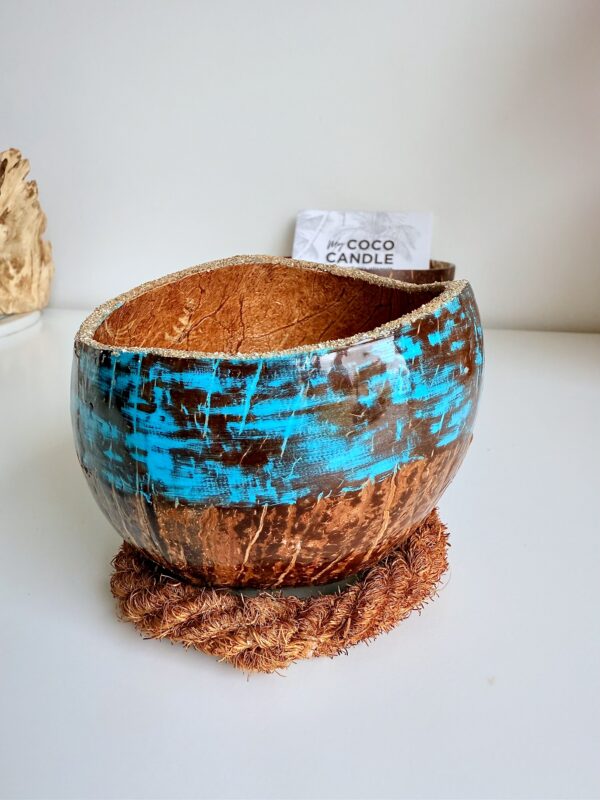 bougie coco bleue - My Coco Candle
