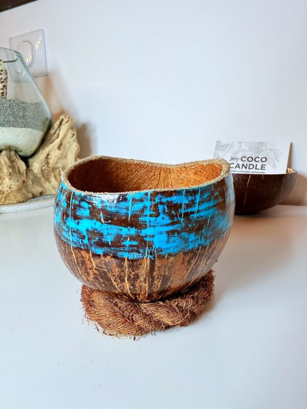 bougie coco bleue - My Coco Candle