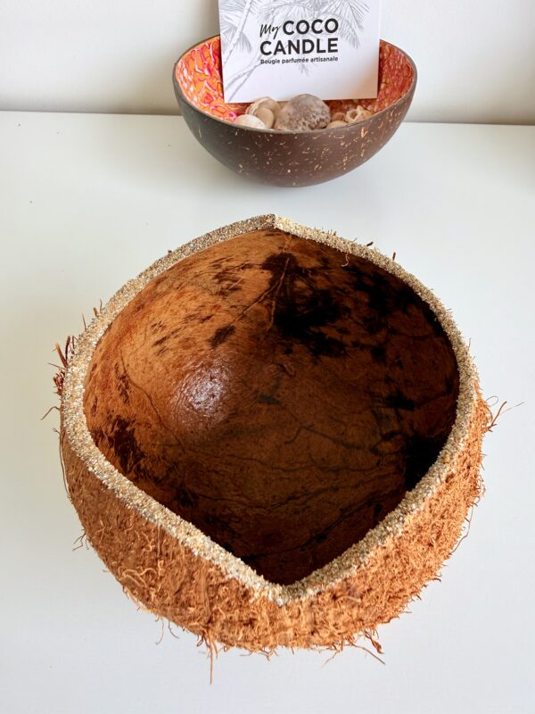 bougie noix de coco cœur sable de mer - My Coco Candle