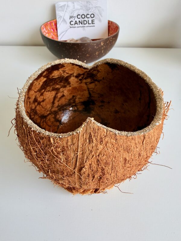 bougie noix de coco cœur sable de mer - My Coco Candle
