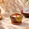 bougie noix de coco polie dorée - My Coco Candle