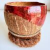 bougie noix de coco polie rouge - My Coco Candle