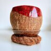 bougie noix de coco polie rouge - My Coco Candle