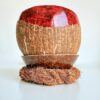 bougie noix de coco polie rouge - My Coco Candle