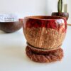 bougie noix de coco polie rouge - My Coco Candle
