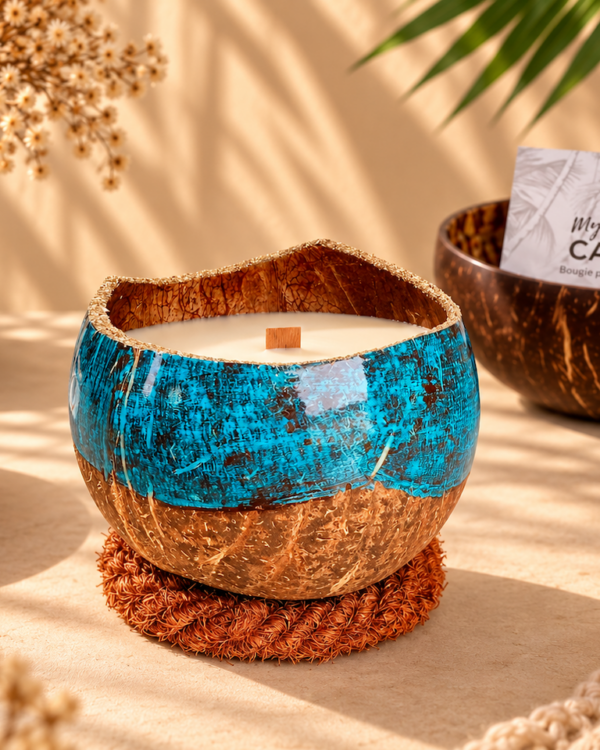 bougie turquoise - My Coco Candle