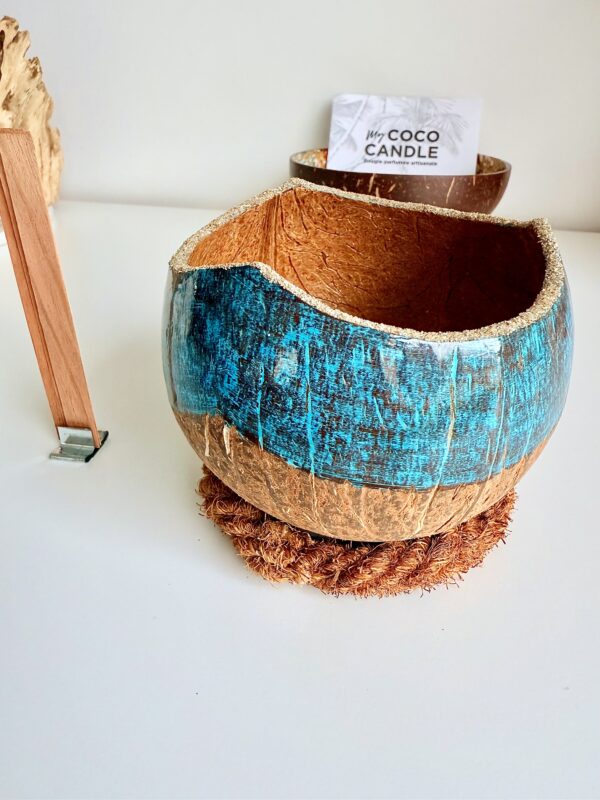 bougie turquoise - My Coco Candle